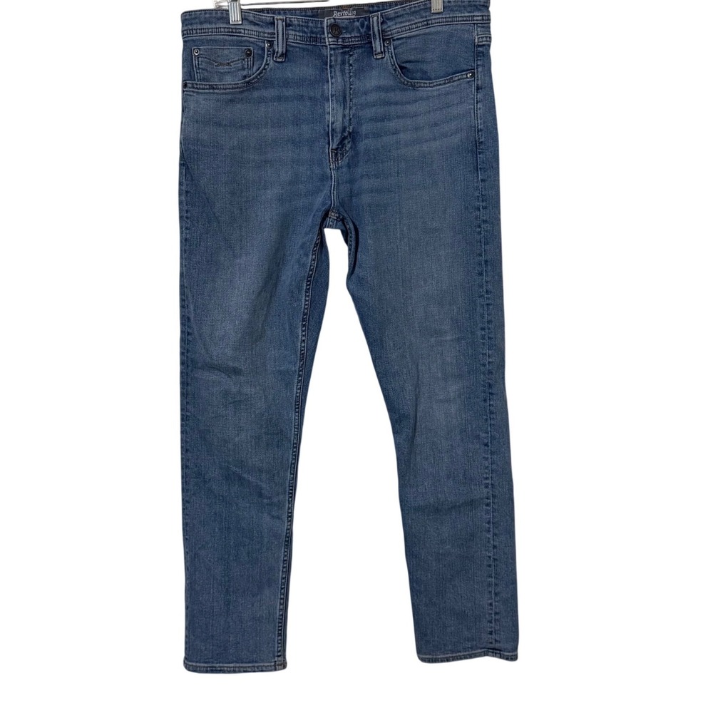 Revtown Decade Denim Light Wash Taper Slim Fit Stretch‎ Jeans Mens 34 x 30